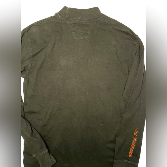 VTG Harley-Davidson mock neck long sleeve/embroidered/shirt/flame/logo size M - Picture 4 of 8